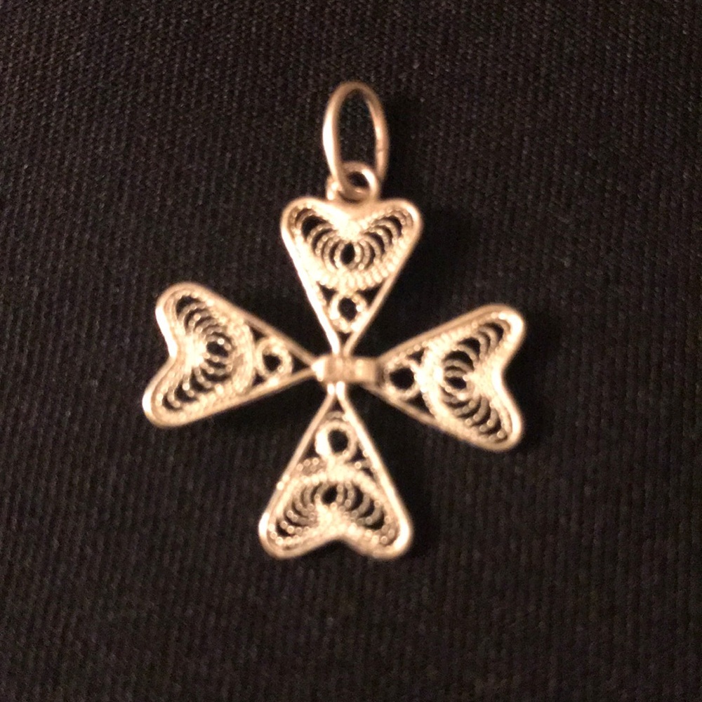Silver Maltese Cross Pendant - New